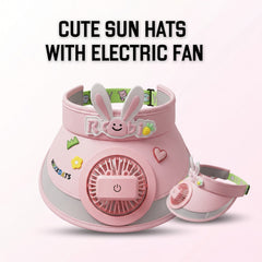 Cute Sun Hats with Electric Fan
